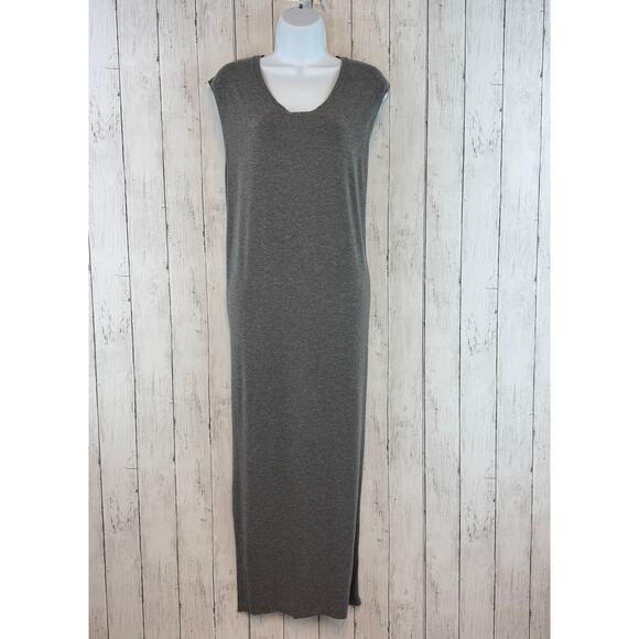 Kit and Ace Gray Stretch Cashmere Blend Sleeveless Everywhere Maxi Dress Size 10 - Picture 2 of 15